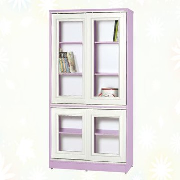 文創集-南亞塑鋼   亞特  南亞塑鋼3尺上&下雙拉門高書櫃/收納櫃-91x40.8x180cm免組