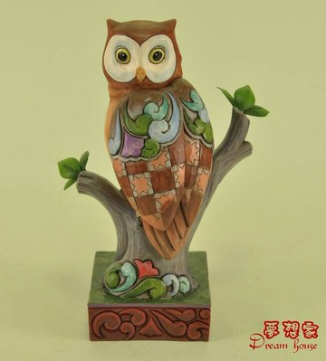 美國ENESCO精品-Jim Shore愛木小灣-貓頭鷹(大) ★超可愛★