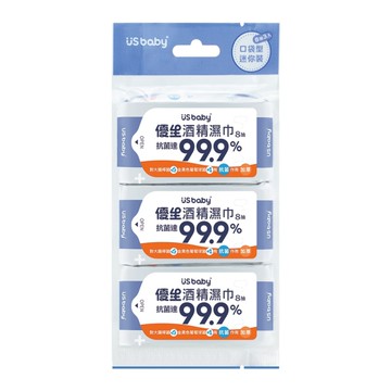 【加贈8抽1包】優生 酒精濕巾超厚型8抽3入