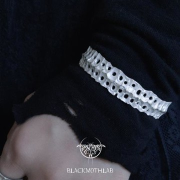 Blackmothlab淘寶暗黑小眾手工原創設計情侶足銀脊椎肌理鏤空手鐲