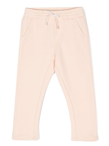 Chloé Kids - logo-embroidered track pants - kids - Cotton - 3 - Pink