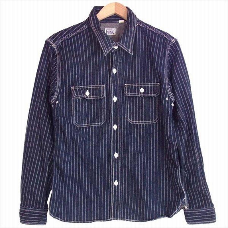 フラットヘッド THE FLAT HEAD 7009 WABASH WORK SHIRTS ウォバッシュ ストライプ デニム ワーク シャツ 長袖シャツ  インディゴブルー系 42【中古】 | LINEブランドカタログ