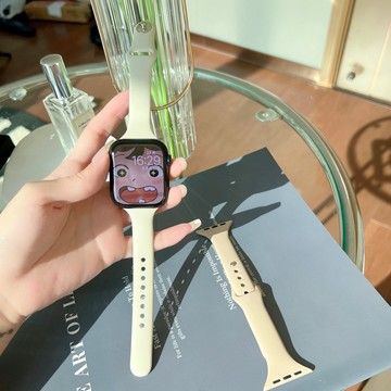小蠻腰矽膠錶帶 適用 Apple Watch 9 8 7 6 5 SE 9代 蘋果手錶帶 46mm 45mm 矽膠錶帶