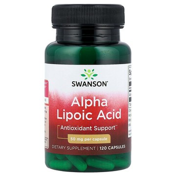 Swanson Vitamins, α-硫辛酸，50 毫克，120 粒膠囊