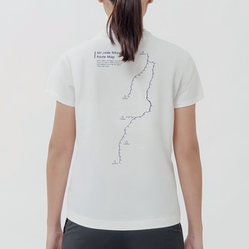 Tipi 女純棉短袖印花系列-玉山 女款 白色