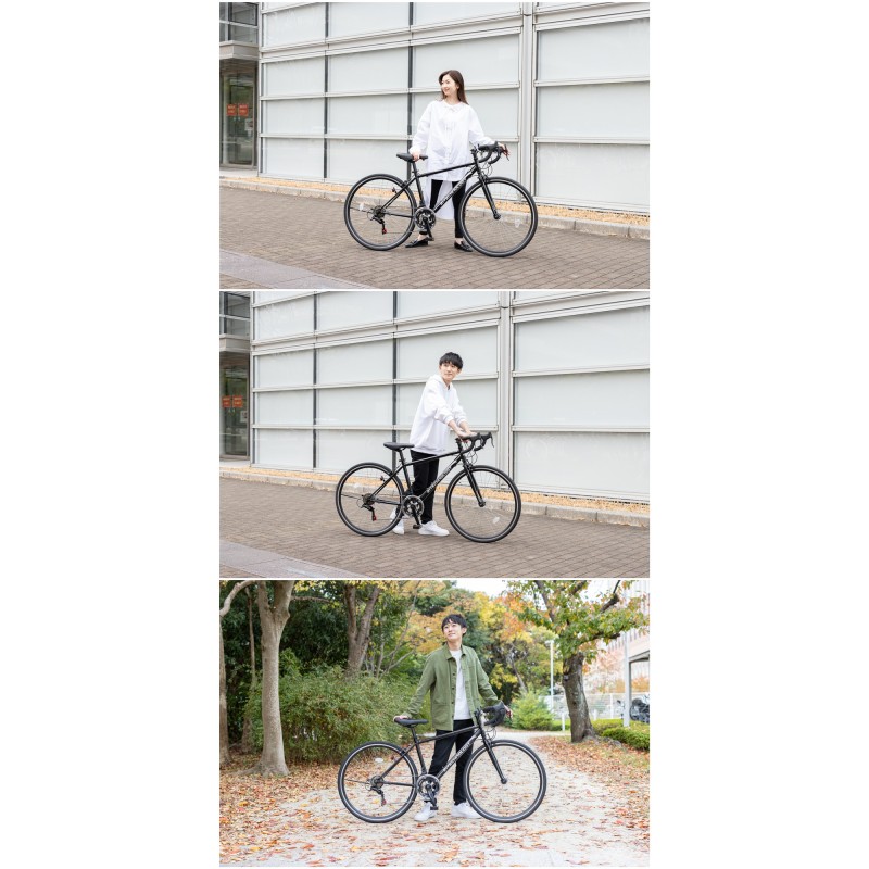 ロードバイク 自転車 シマノ段変速  補助ブレーキ付 インチ