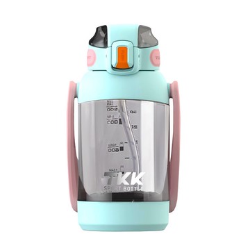 【TKK】美國進口Tritan獵鷹 手提+背帶 運動水壺1200ML-青海藍