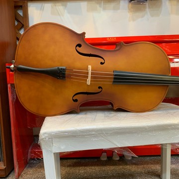 【巴哈樂器批發】精緻的霧面4/4大提琴，音色優雅，再送全配件
