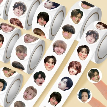 春季上新🌸桃園出貨🌸ins高顏值superjunior大頭卷卷貼熱門組合可愛大頭物料手賬貼畫
