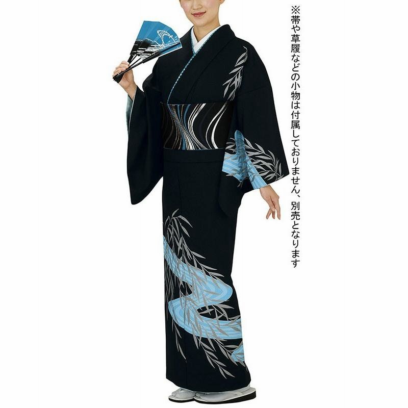 風になびく柳訪問着
