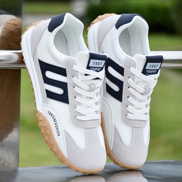 阿甘男鞋春秋新款潮流男士運動鞋防臭網面休閑鞋男生輕便跑步潮鞋