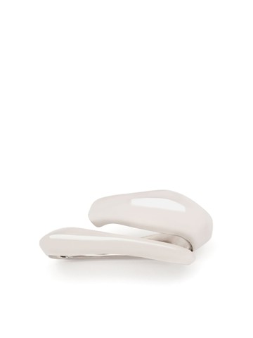 Alexander McQueen - asymmetric-design ring - women - Brass - M - Silver