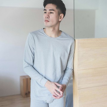 GOTS認證MIT有機棉素面長袖男內衣-共3色/男朋友禮物/父親節