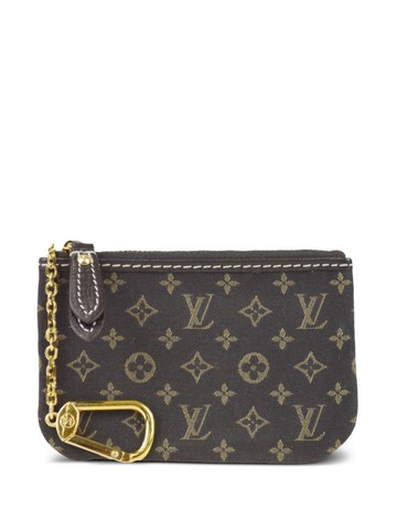Louis Vuitton - 2011 pre-owned Pochette Cles Coin clutch bag - women - Canvas/Leather - One Size - Grey
