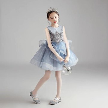 高端走秀鋼琴演奏小女孩兒童禮服