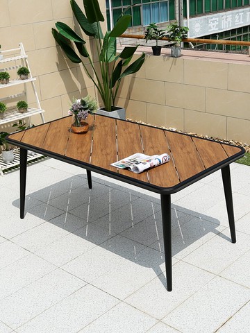 戶外桌椅塑木室外防腐木桌椅組合現代簡約休閑庭院花園陽臺小桌椅