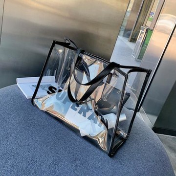 網紅透明果凍大包包女包新款2025韓版百搭單肩包大容量手提托特包