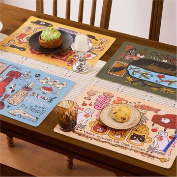 創意隔熱防燙西餐墊野不錯防水防油皮革餐墊鼠標墊桌墊吧臺墊咖啡