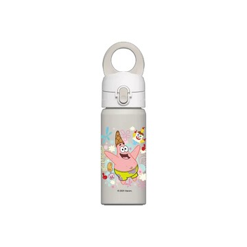 磁吸水壺 AquaStand 不鏽鋼 480cc - 無吸管 貝殼灰 - 海綿寶寶 SpongeBob - 派大星最愛冰淇淋