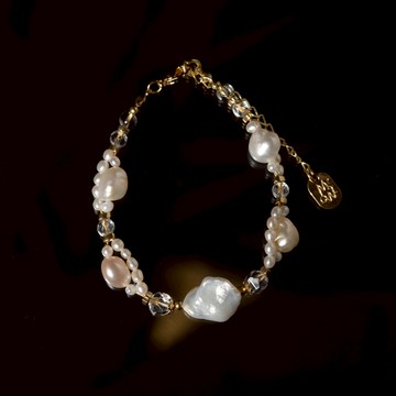 珍有意思｜珍珠鏈條手鍊 B0028