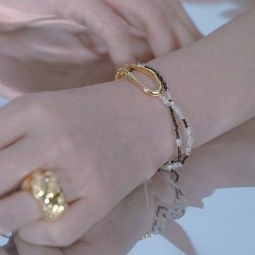 SLOW ROVER｜宇宙冰晶 冰晶手環-厚鍍18K金 - S (130~150mm)