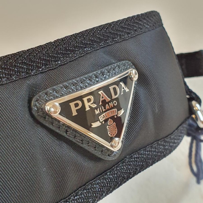 PRADA プラダ トライアングルロゴ ナイロン ペットカラー ブラック