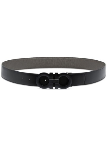 Ferragamo - Gancini-buckle reversible belt - men - CALFSKIN/CALFSKIN - 115 - Black