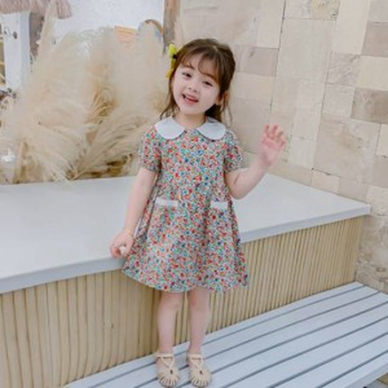 子供服 女の子 ワンピース キッズ かわいい マルチカラー プリントワンピ 丸襟 半袖 シャツワンピース 夏ワンピ 春 夏 新作 春服 夏服 通販 Lineポイント最大1 0 Get Lineショッピング