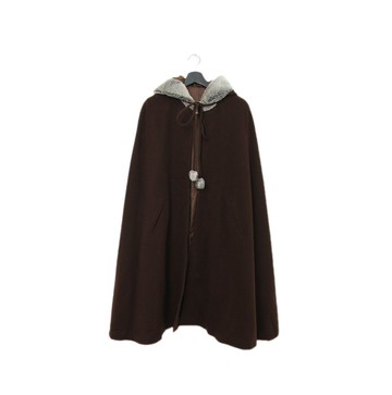 Back to Green-復古斗篷大衣 童話風 絨毛連帽 d-09//vintage