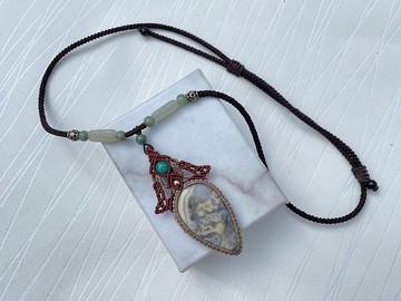 *220414 Macrame 瘋狂瑪瑙 編織 頸鍊