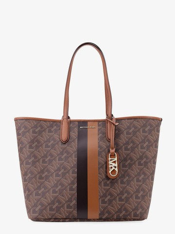 Eliza coated canvad and leather shoulder bag with all-over monogram - MICHAEL KORS - gender_Woman