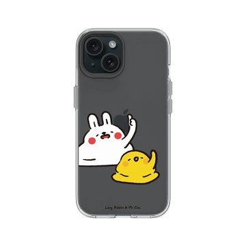 iPhone 15 Clear 透明 - 懶散兔與啾先生 Lazy Rabbit and Mr.Chu - 一起爛