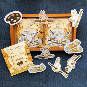 【跟水水一起畫畫吧】貼紙包 - 一共9張