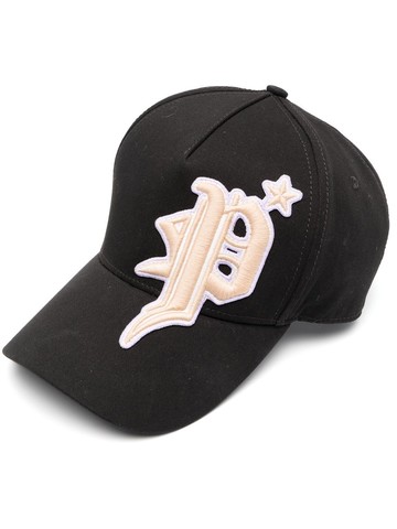 Philipp Plein - logo-patch baseball cap - unisex - Cotton - One Size - Black