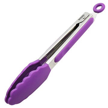 BERiNG 不鏽鋼矽膠料理夾 紫色 27cm  1個