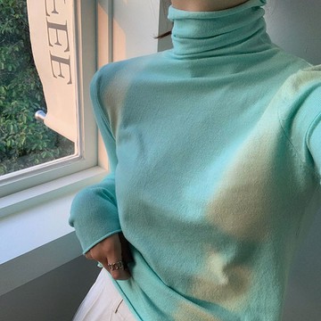 ANNAS 正韓 特價款 多色 打底衫 高領針織衫 毛衣 長袖 百搭 顯瘦 柔軟 舒服 糖果色 保暖 韓國