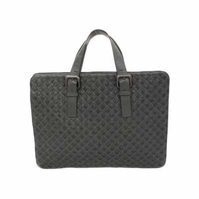 良品 ボッテガヴェネタ ブリーフケース イントレチャート ビジネス 本革 グレー BOTTEGA VENETA ボッテガヴェネタ ビジネスバッグ ブリーフ