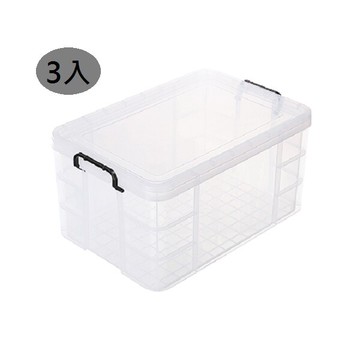 台灣製 65l 強固型掀蓋式整理箱 3入