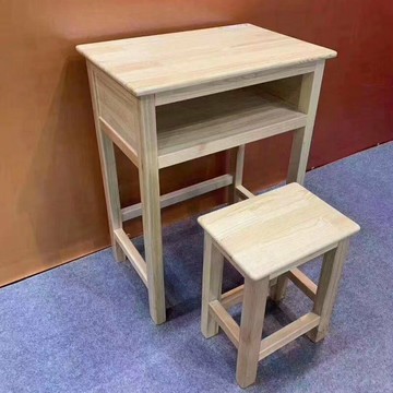 廠家供應學校實木課桌椅中小學生課桌椅套裝輔導班單人兒童學習桌[DD120109]