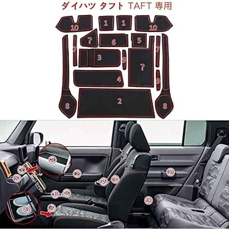 ダイハツ タフト TAFT LA900S LA910S 専用 ポケットマット ノンスリップマット R2.06?現行 ゴムマット 内装パーツ |  LINEブランドカタログ