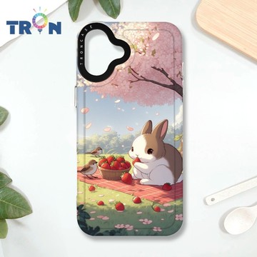 TRON IPHONE 16 PLUS 可愛小動物樹下乘涼 MAGSAFE 磁吸 防摔 太空殼 透白 手機殼