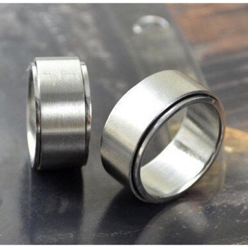 H2056 可以轉動鋼戒指 中性【16~22號】316L鈦鋼 指環 不生鏽 情侶對戒 尾戒 拇指環 韓國明星相似款