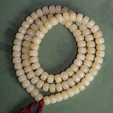 天然鹿骨108顆佛珠手串文玩靈骨鹿骨念珠藏式骨頭鹿角骨手鏈保真