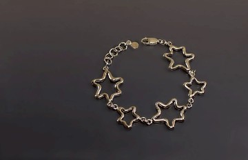 抽象系列-不規則多角形組合925銀手鍊