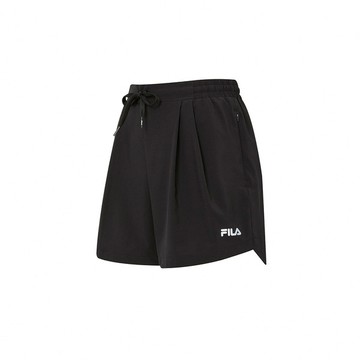 FILA 女抗UV輕薄運動短褲-黑色 5SHZ-1330-BK