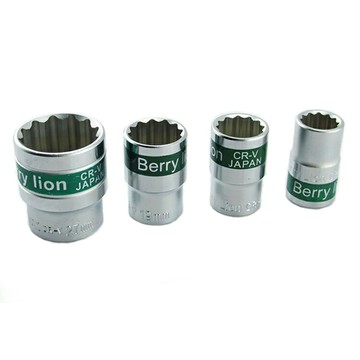 Berry Lion/百威獅 鉻釩鋼1/2梅花套筒 12.5mm系列花角12角套筒子