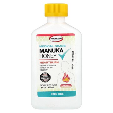 ManukaGuard, 醫級麥盧卡蜂蜜，天然檸檬桃子味，6.8 盎司（200 毫升）