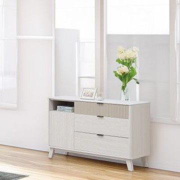 文創集 科蕭利4尺岩板單門三抽斗櫃-120x40x75cm免組