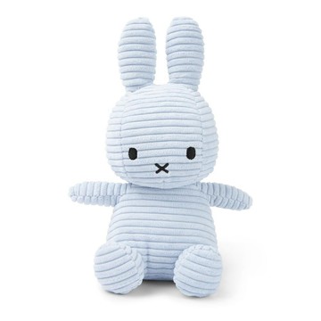 贈禮物包裝 | BON TON TOYS Miffy米菲兔ECO燈芯絨填充玩偶-冰藍 23cm