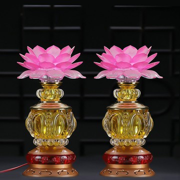 佛燈 神明燈 公媽燈 蓮花燈 祖先燈 供佛燈 長明燈七彩蓮花燈LED佛供燈佛堂神臺神社燈觀音蓮花燈插電供燈供佛燈